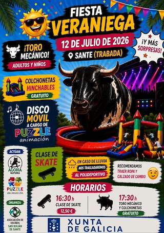Fechas, información, programa, cartel, imágenes, mapa y ubicación de Fiesta Veraniega de Sante  (2026)  en  Trabada