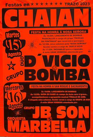 Fiestas Patronales de Chaián en Trazo