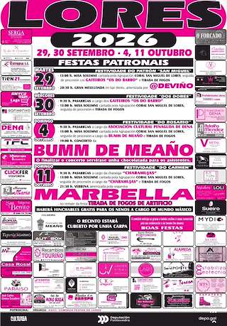 Fechas, información, programa, cartel, imágenes, mapa y ubicación de Fiestas de Lores (2026)  en  Meaño