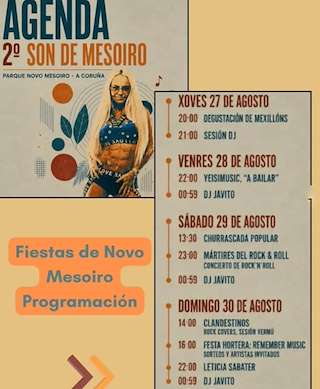 Fechas, información, programa, cartel, imágenes, mapa y ubicación de Fiestas de Novo Mesoiro (2026)  en  A Coruña