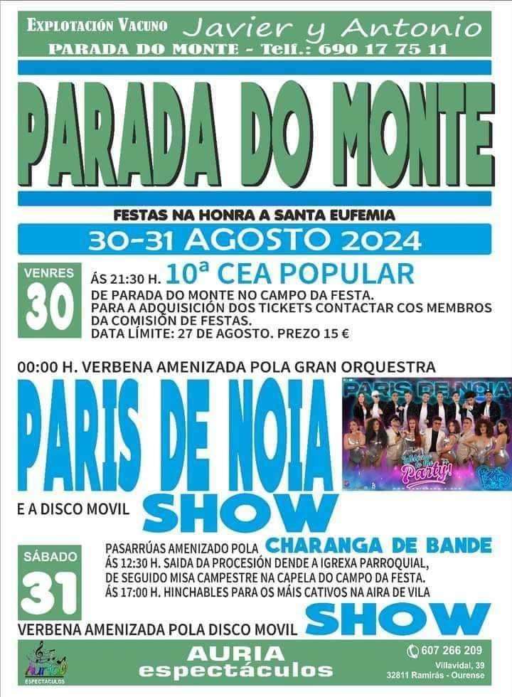 Fiestas de Parada do Monte en Lobeira