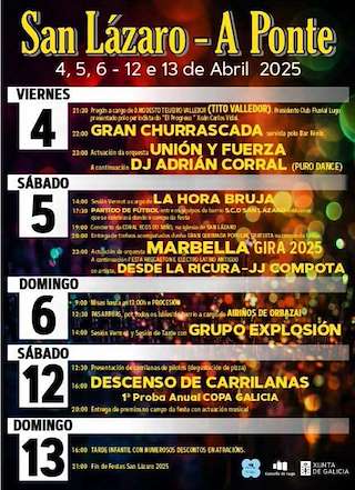 Fechas, información, programa, cartel, imágenes, mapa y ubicación de Fiestas de San Lázaro  en  Lugo