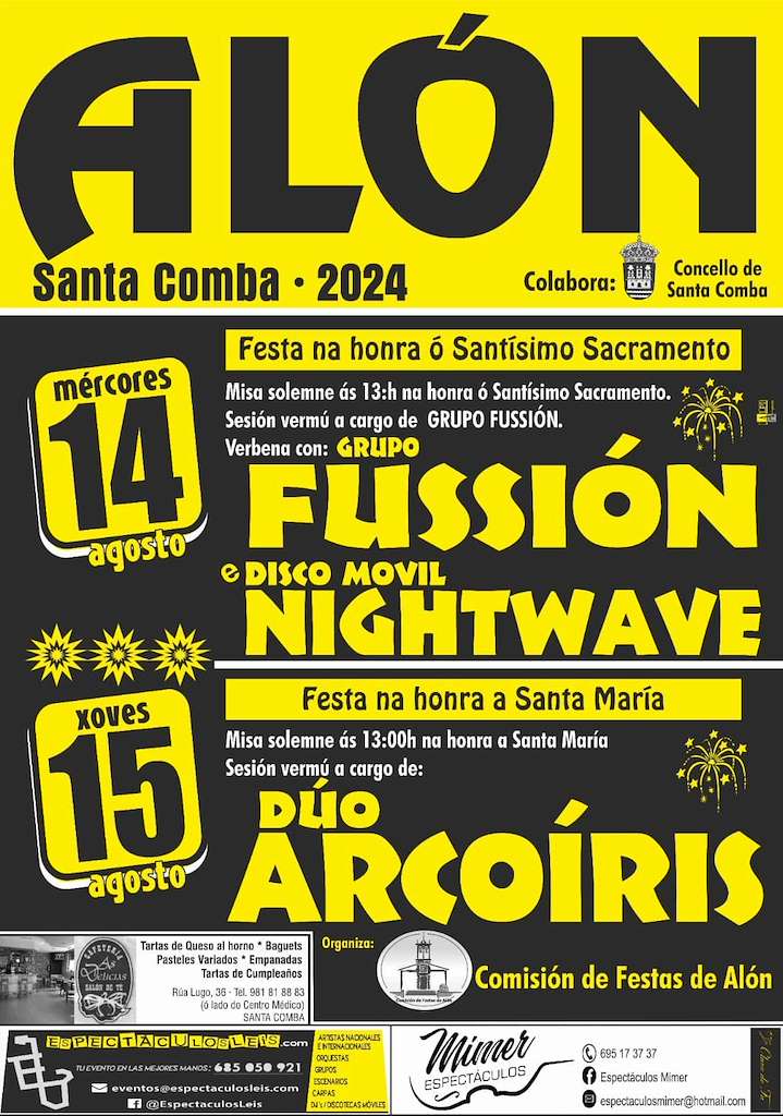 Fiestas Patronales de Alón en Santa Comba