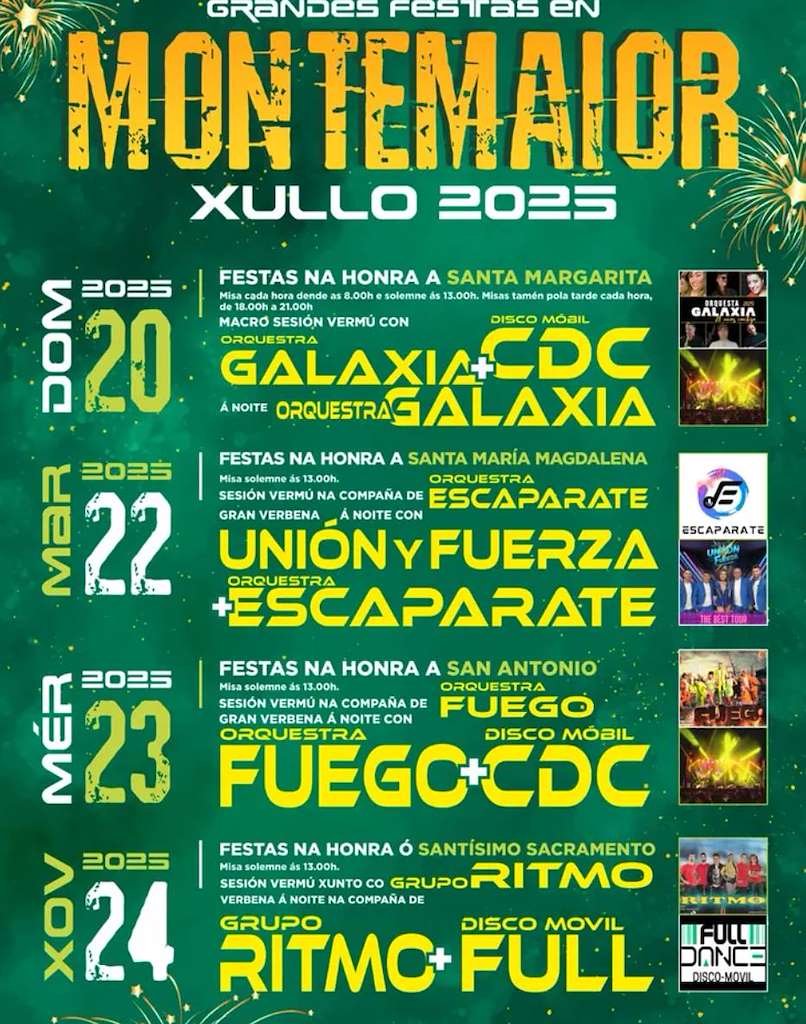Fiestas Patronales de Montemaior (2026) en A Laracha