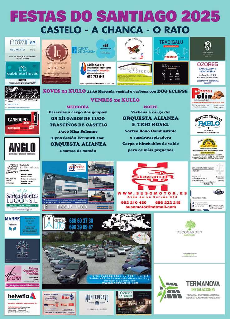 Fiestas Patronales de Santiago de Castelo (2025) en Lugo