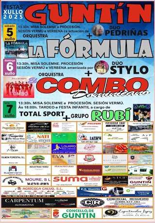 Fechas, información, programa, cartel, imágenes, mapa y ubicación de Fiestas Patronales en honor a San Salvador  en  Guntín