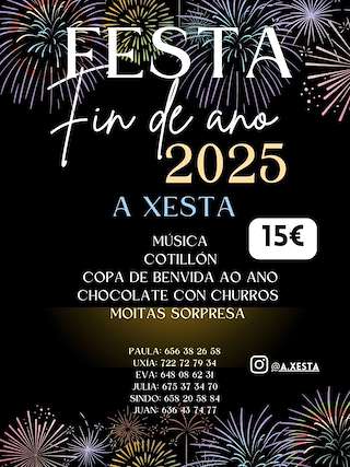 Fechas, información, programa, cartel, imágenes, mapa y ubicación de Fin de Año de A Xesta (2025)  en  Lalín