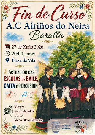 Fechas, información, programa, cartel, imágenes, mapa y ubicación de Fin de Curso da AC Airiños do Neira (2026)  en  Baralla