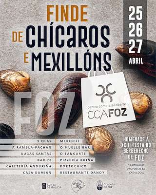 Fechas, información, programa, cartel, imágenes, mapa y ubicación de Finde de Chícaros e Mexillóns  en  Foz