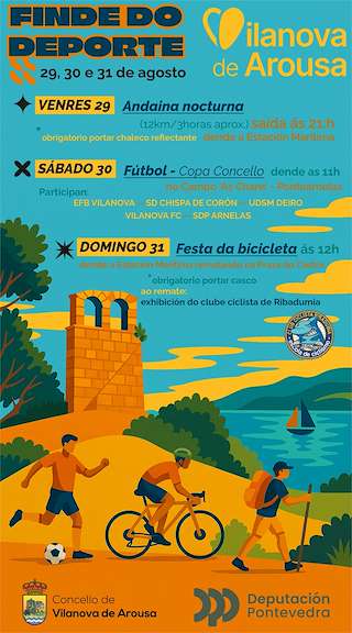 Fechas, información, programa, cartel, imágenes, mapa y ubicación de Finde do Deporte  en  Vilanova de Arousa
