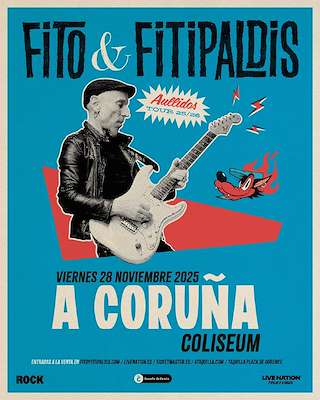 Fechas, información, programa, cartel, imágenes, mapa y ubicación de Fito & Fitipaldis - Aullidos Tour 25/26 (2025)  en  A Coruña