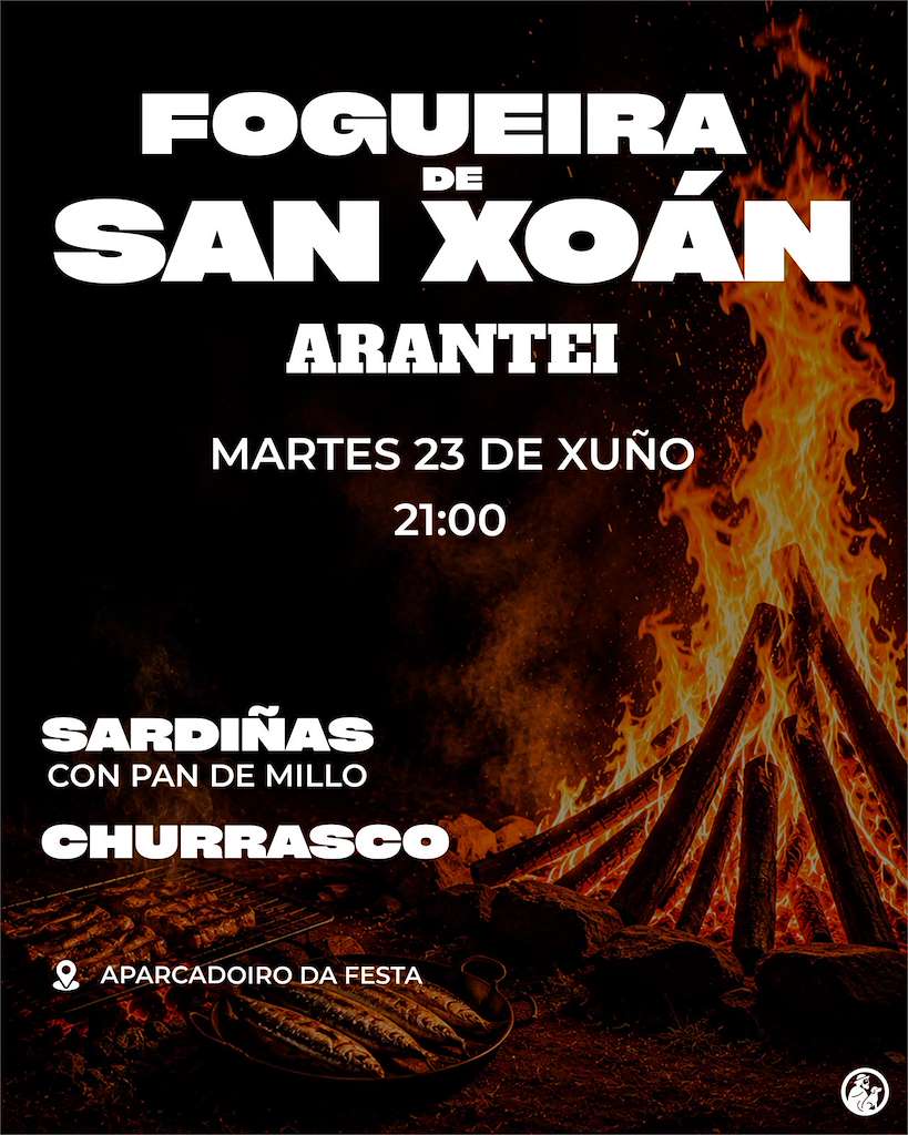 Fogueira de San Xoán de Arantei en Salvaterra do Miño