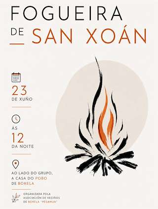 Fechas, información, programa, cartel, imágenes, mapa y ubicación de Fogueira de San Xoán de Borela (2026)  en  Cerdedo Cotobade