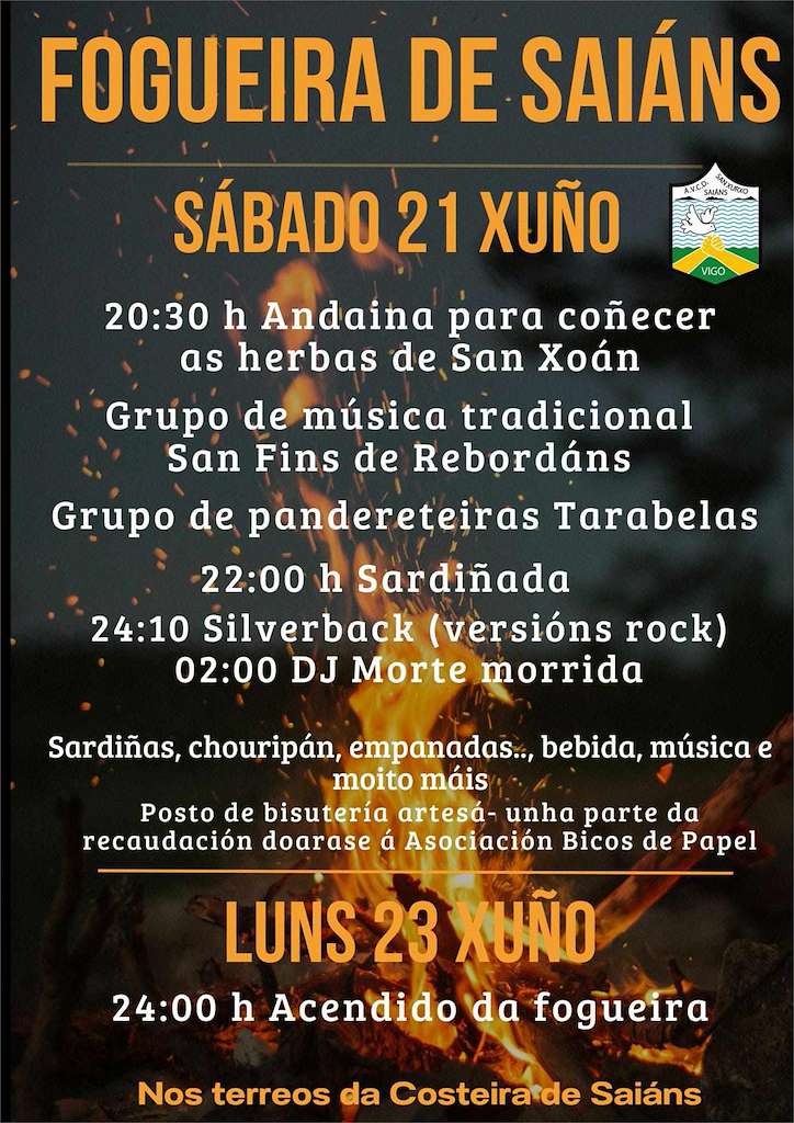 Fogueira de San Xoán de Saiáns  en Vigo
