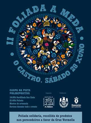 Fechas, información, programa, cartel, imágenes, mapa y ubicación de II Foliada a Meda  en  Sada