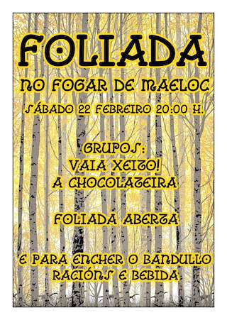Fechas, información, programa, cartel, imágenes, mapa y ubicación de Foliada  en  A Pastoriza