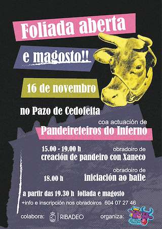 Fechas, información, programa, cartel, imágenes, mapa y ubicación de Foliada aberta e Magosto (2025)  en  Ribadeo