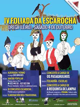 Fechas, información, programa, cartel, imágenes, mapa y ubicación de IV Foliada da Escarocha  en  Leiro