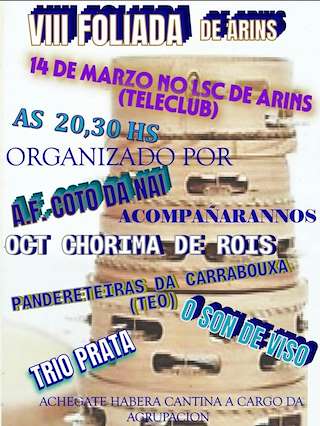 Fechas, información, programa, cartel, imágenes, mapa y ubicación de VIII Foliada de Aríns (2026)  en  Santiago de Compostela