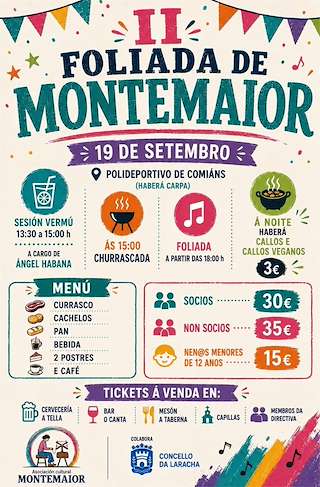 Fechas, información, programa, cartel, imágenes, mapa y ubicación de Foliada de Montemaior (2026) en A Laracha