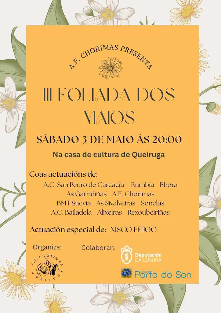 III Foliada dos Maios de Queiruga (2025) en Porto do Son