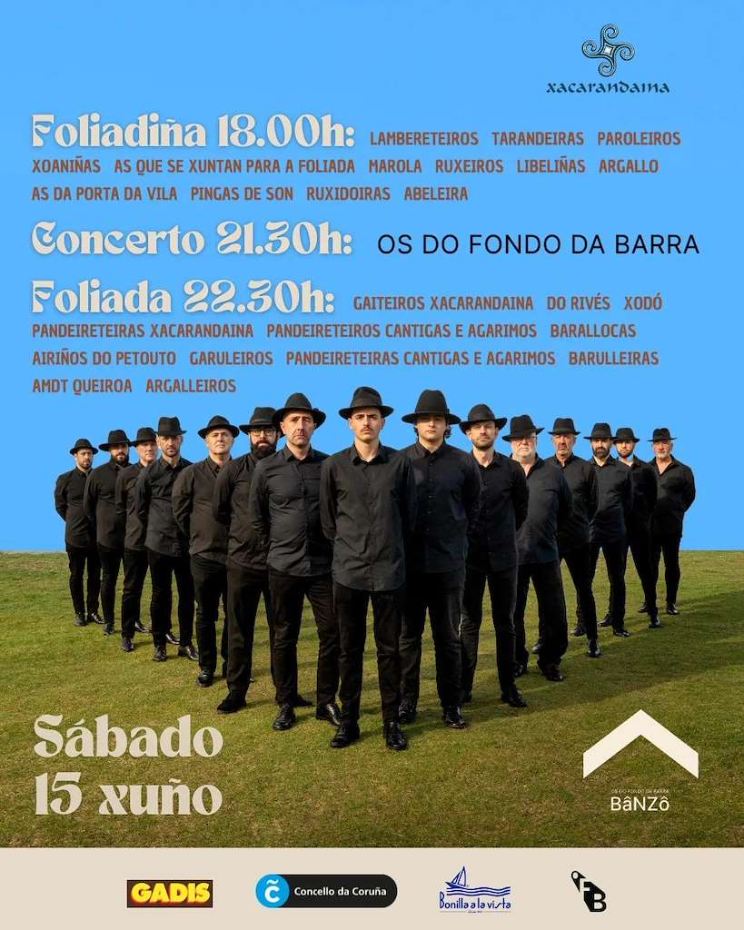Foliada e XXII Romería do Lecer Xacarandaina en A Coruña