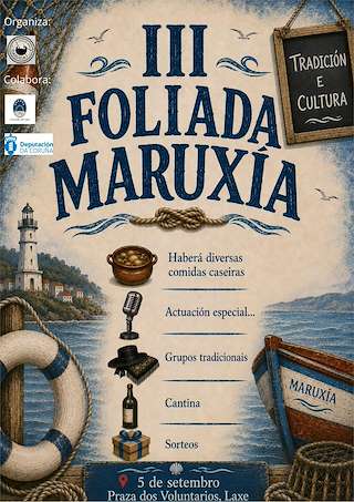 Fechas, información, programa, cartel, imágenes, mapa y ubicación de III Foliada Maruxia (2026) en Laxe