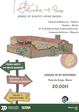 Fechas, información, programa, cartel, imágenes, mapa y ubicación de I Foliada no Pazo   en  Barro