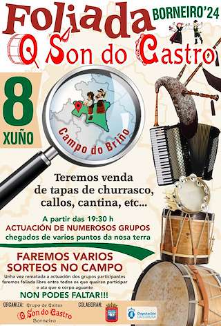 Fechas, información, programa, cartel, imágenes, mapa y ubicación de Foliada O Son do Castro de Borneiro  en  Cabana de Bergantiños