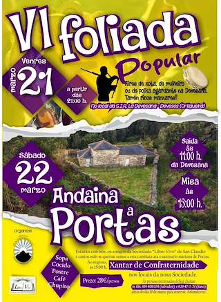 Fechas, información, programa, cartel, imágenes, mapa y ubicación de VI Foliada Popular   en  Ortigueira