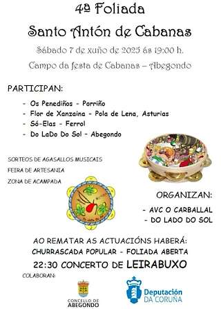 Fechas, información, programa, cartel, imágenes, mapa y ubicación de IV Foliada San Antón de Cabanas  en  Abegondo