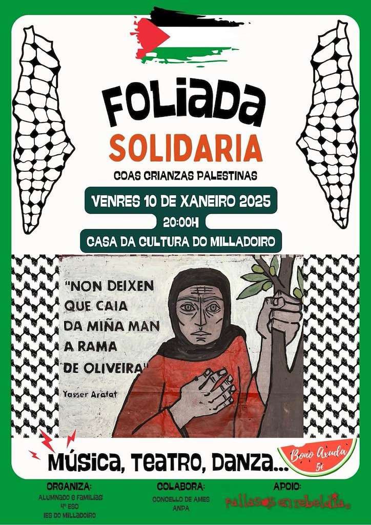 Foliada Solidaria con Palestina do Milladoiro en Ames