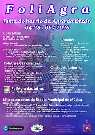 Fechas, información, programa, cartel, imágenes, mapa y ubicación de Foliagra (2026) en A Coruña