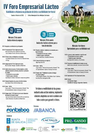 Fechas, información, programa, cartel, imágenes, mapa y ubicación de IV Foro Empresarial Lácteo de Galicia (2026)  en  Coristanco