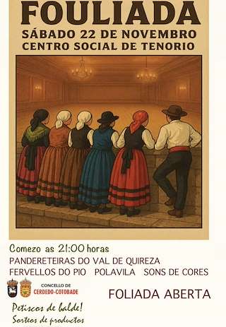 Fechas, información, programa, cartel, imágenes, mapa y ubicación de Fouliada de Tenorio (2025) en Cerdedo-Cotobade