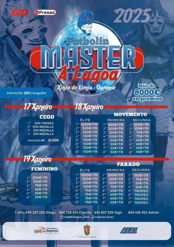 Futbolín Master A Lagoa en Xinzo de Limia