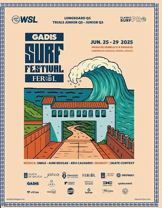 Fechas, información, programa, cartel, imágenes, mapa y ubicación de Gadis Surf Festival  en  Ferrol