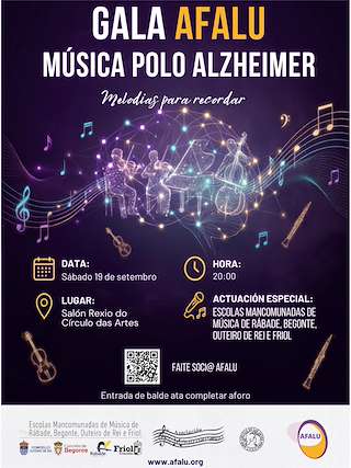 Fechas, información, programa, cartel, imágenes, mapa y ubicación de Gala Afalu - Música Polo Alzhéimer  (2026) en Lugo