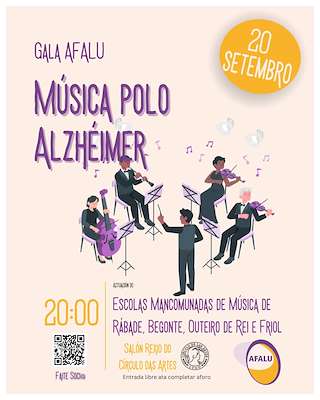 Fechas, información, programa, cartel, imágenes, mapa y ubicación de Gala Afalu - Música Polo Alzhéimer   en  Lugo