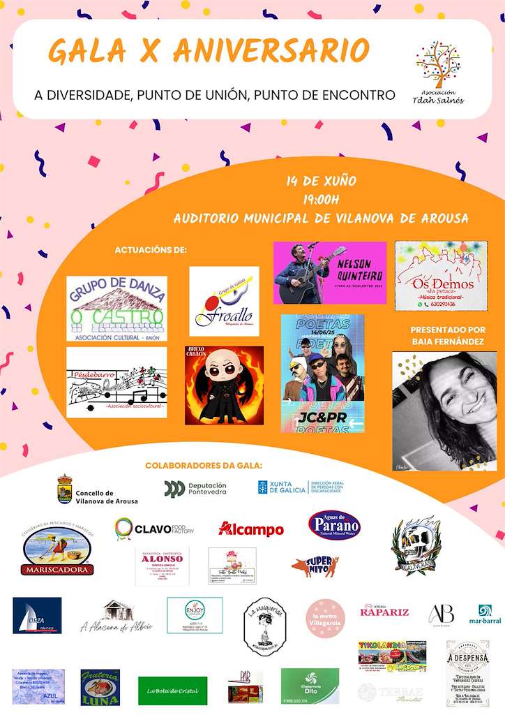 Gala X Aniversario TDAH Salnés (2025) en Vilanova de Arousa