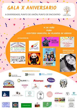 Fechas, información, programa, cartel, imágenes, mapa y ubicación de Gala X Aniversario TDAH Salnés  en  Vilanova de Arousa