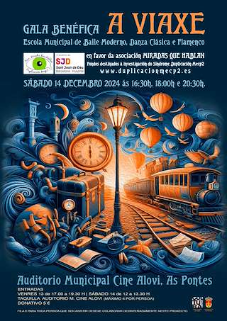 Fechas, información, programa, cartel, imágenes, mapa y ubicación de Gala Benéfica A Viaxe  en  As Pontes de García Rodríguez