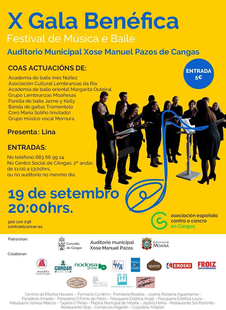 X Gala Benéfica Contra o Cancro en Cangas de Morrazo