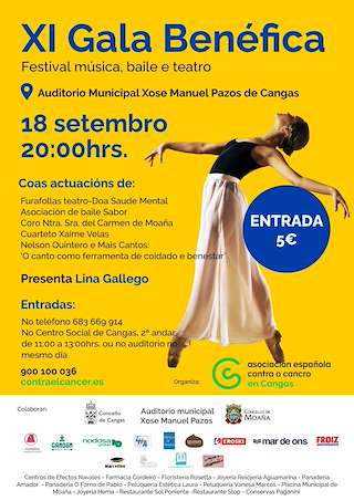 Fechas, información, programa, cartel, imágenes, mapa y ubicación de XI Gala Benéfica Contra o Cancro (2026) en Cangas de Morrazo
