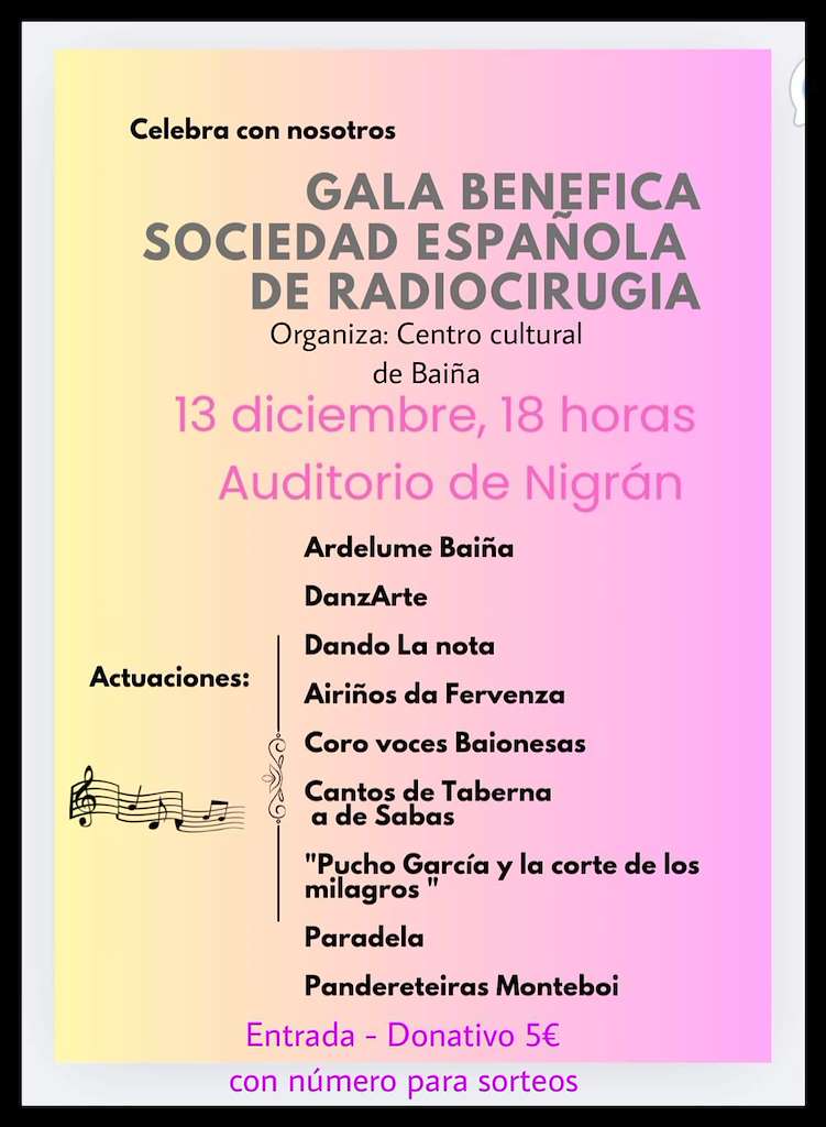 Gala Benéfica Sociedad Española de Radiocirugía en Nigrán
