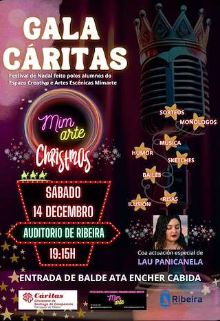 Fechas, información, programa, cartel, imágenes, mapa y ubicación de Gala Cáritas de Mimarte  en  Ribeira