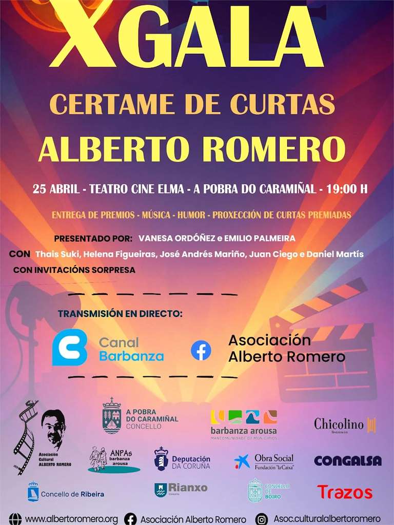 X Gala Certame de Curtas Alberto Romero en A Pobra do Caramiñal