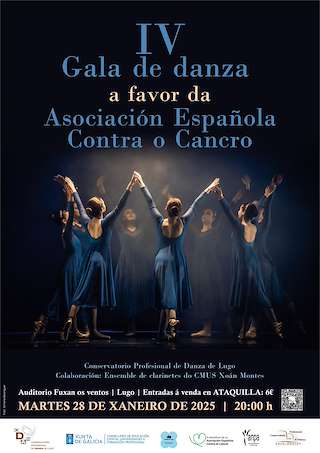 Fechas, información, programa, cartel, imágenes, mapa y ubicación de IV Gala de Danza Contra o Cancro   en  Lugo