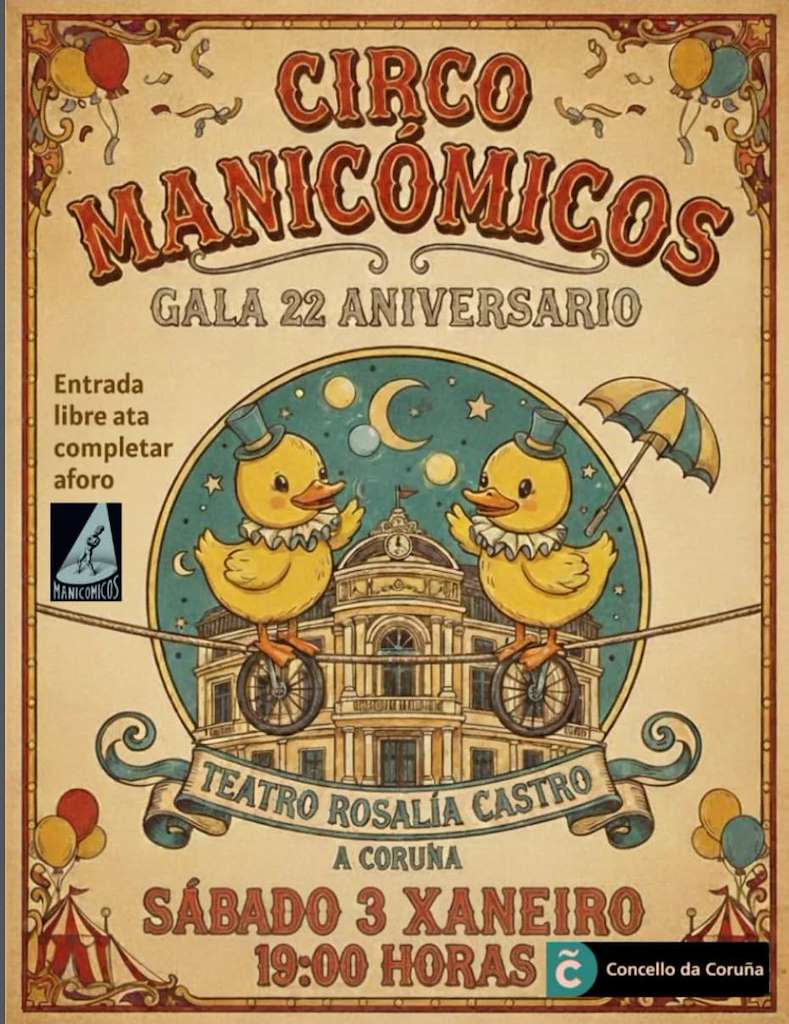 XXII Gala de Humor de Manicómicos (2026) en A Coruña