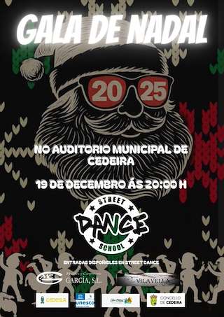 Fechas, información, programa, cartel, imágenes, mapa y ubicación de Gala de Navidad de la Street Dance School (2025)  en  Cedeira